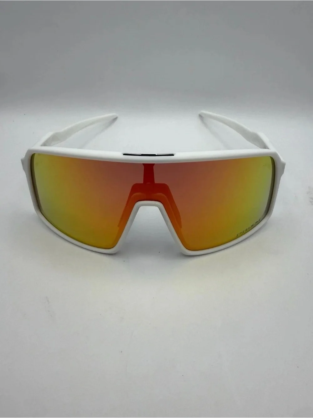 Oakley white frame orange lens sports sunglasses